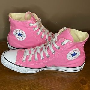 Pink Converse All Star Hightop Chuck Taylor’s. Size 11.5 Womens. Smoke Free Home